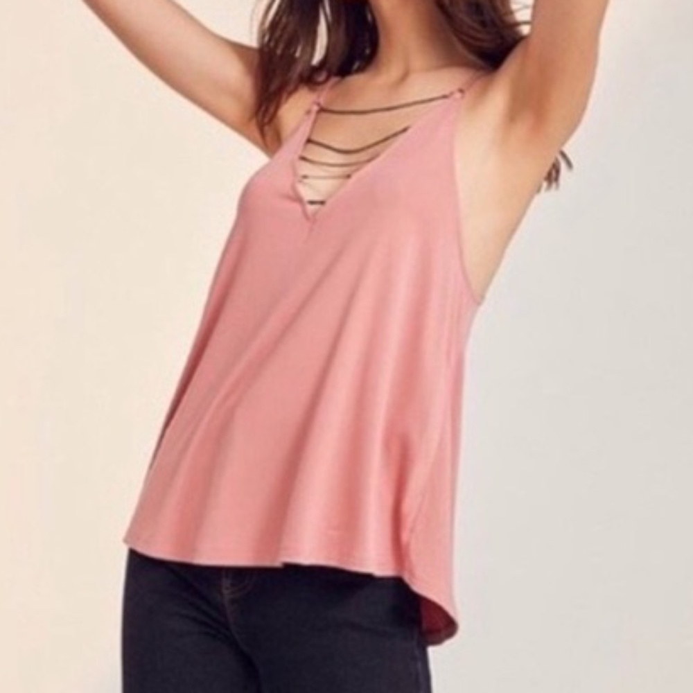 Urban Outfitters Silence and Noise Farin cami tank chain pink XS